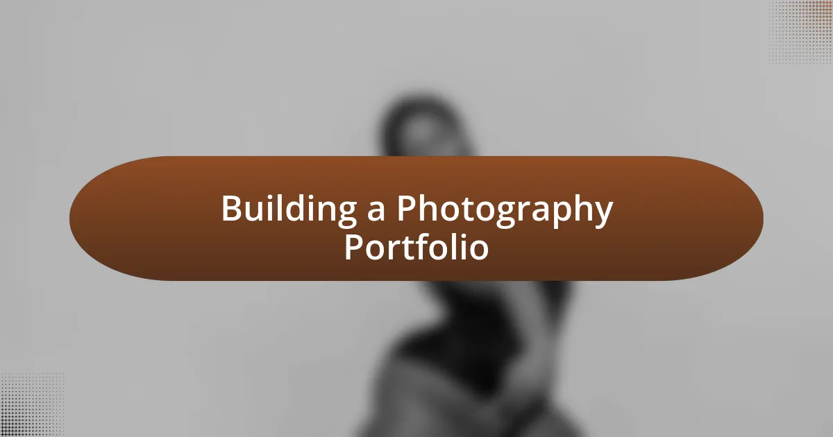 Building a Photography Portfolio