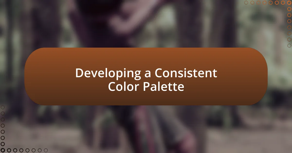 Developing a Consistent Color Palette