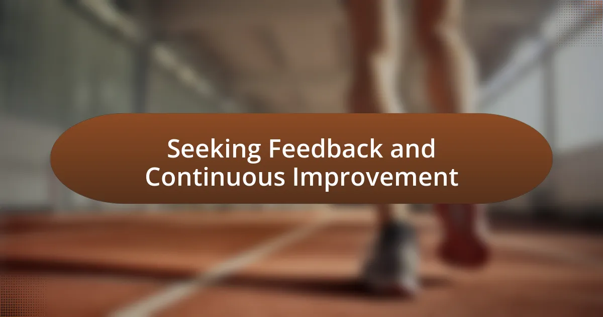 Seeking Feedback and Continuous Improvement