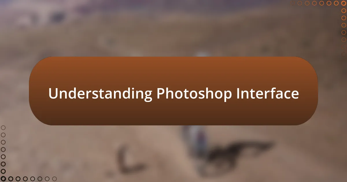 Understanding Photoshop Interface