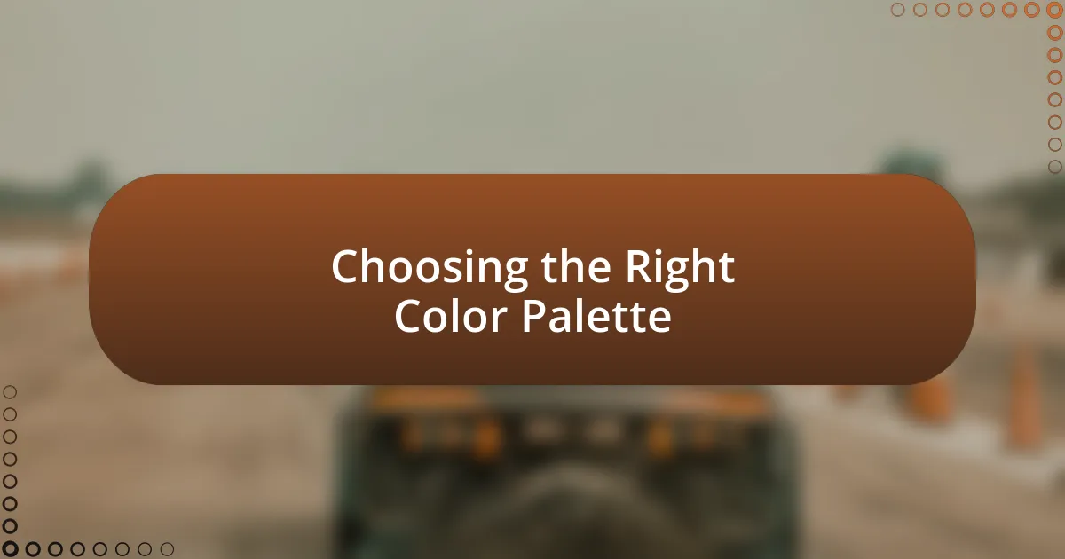 Choosing the Right Color Palette